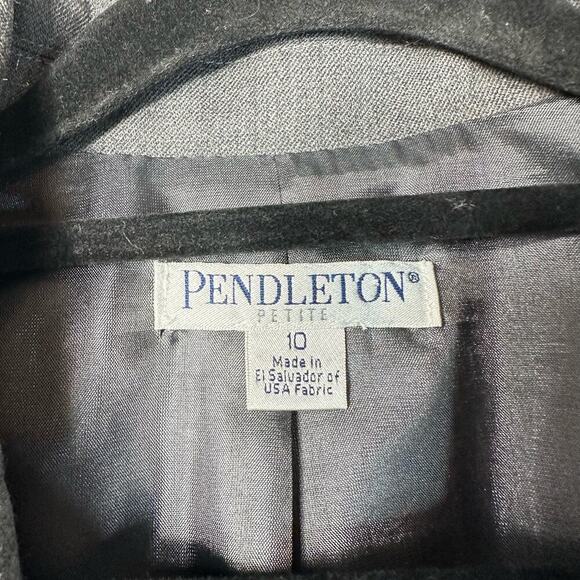 Pendleton Blazer Wool Jacket Single Breasted 3 Button Neutral Minimal Gray 10 - Picture 3 of 8